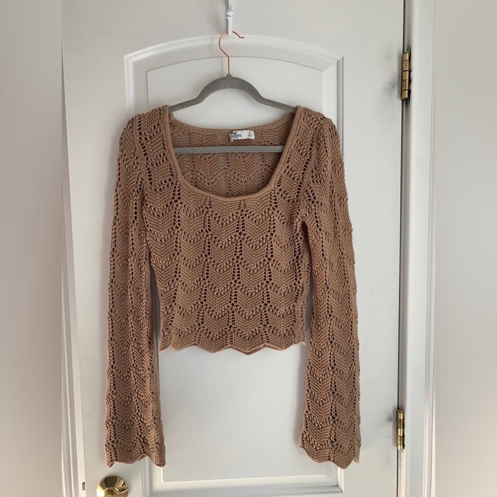 Brown Knit Hollister Sweater